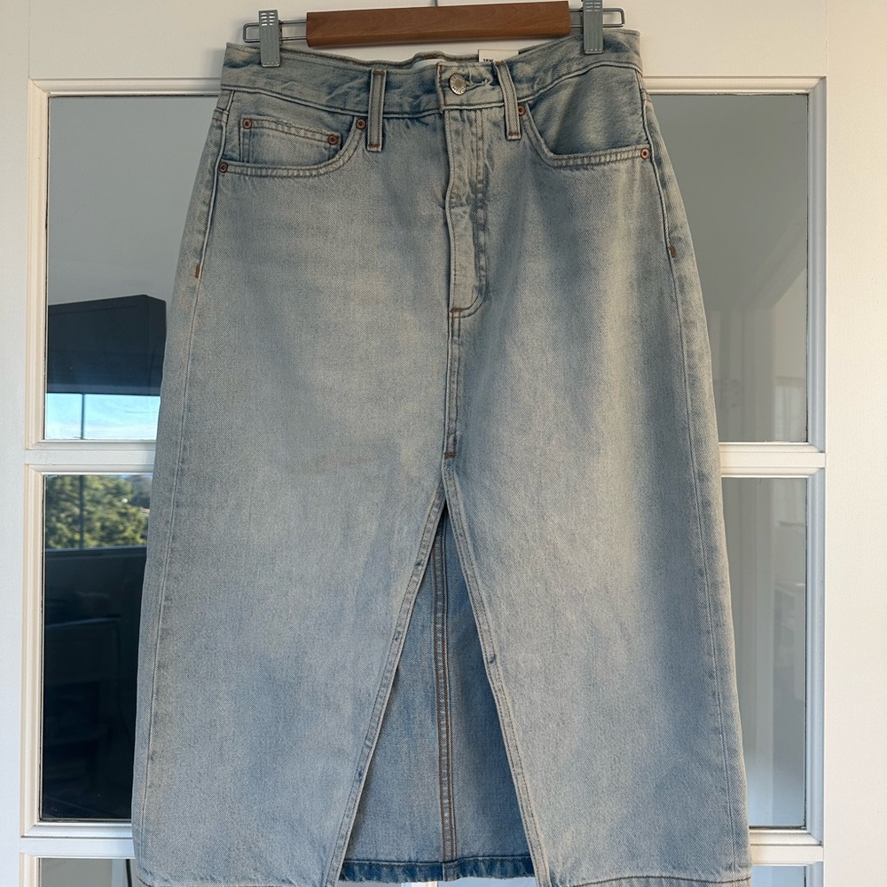 Women's Light Blue Denim Skirt